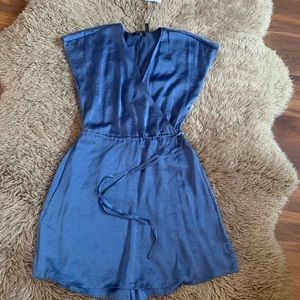 THEORY WRAP SILK ROMPER PT